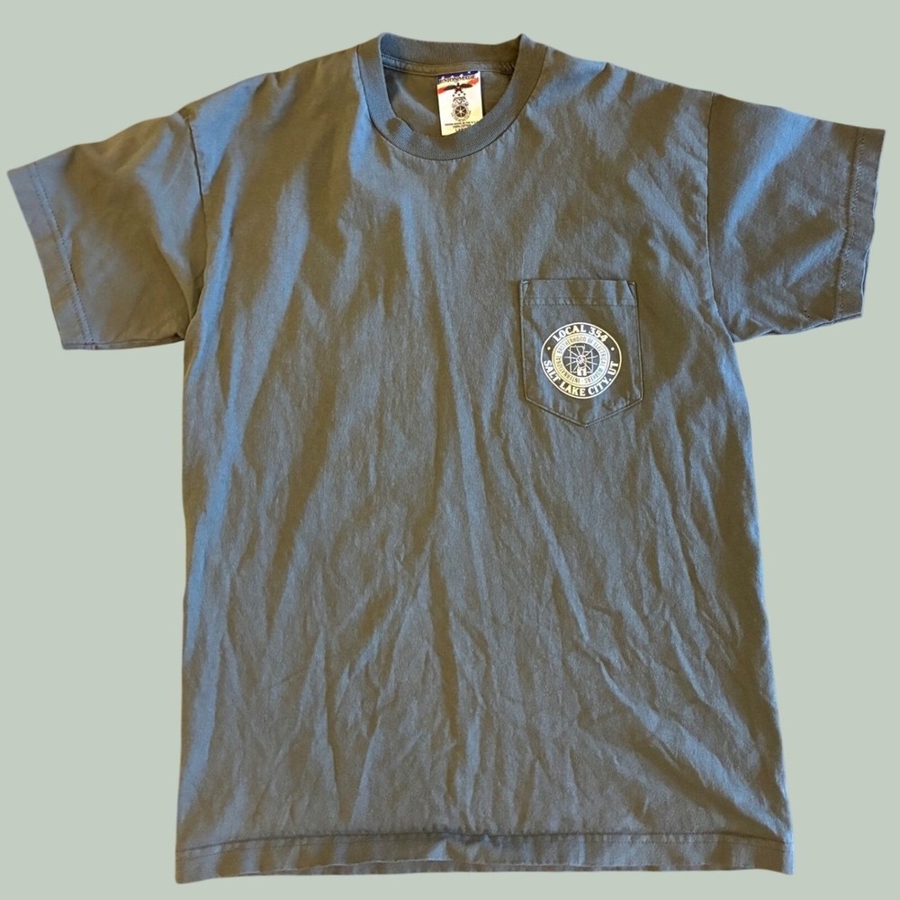 Union Made Sons of IBEW Electricians T-Shirt Mens Large Gray Local 354 SLC UT